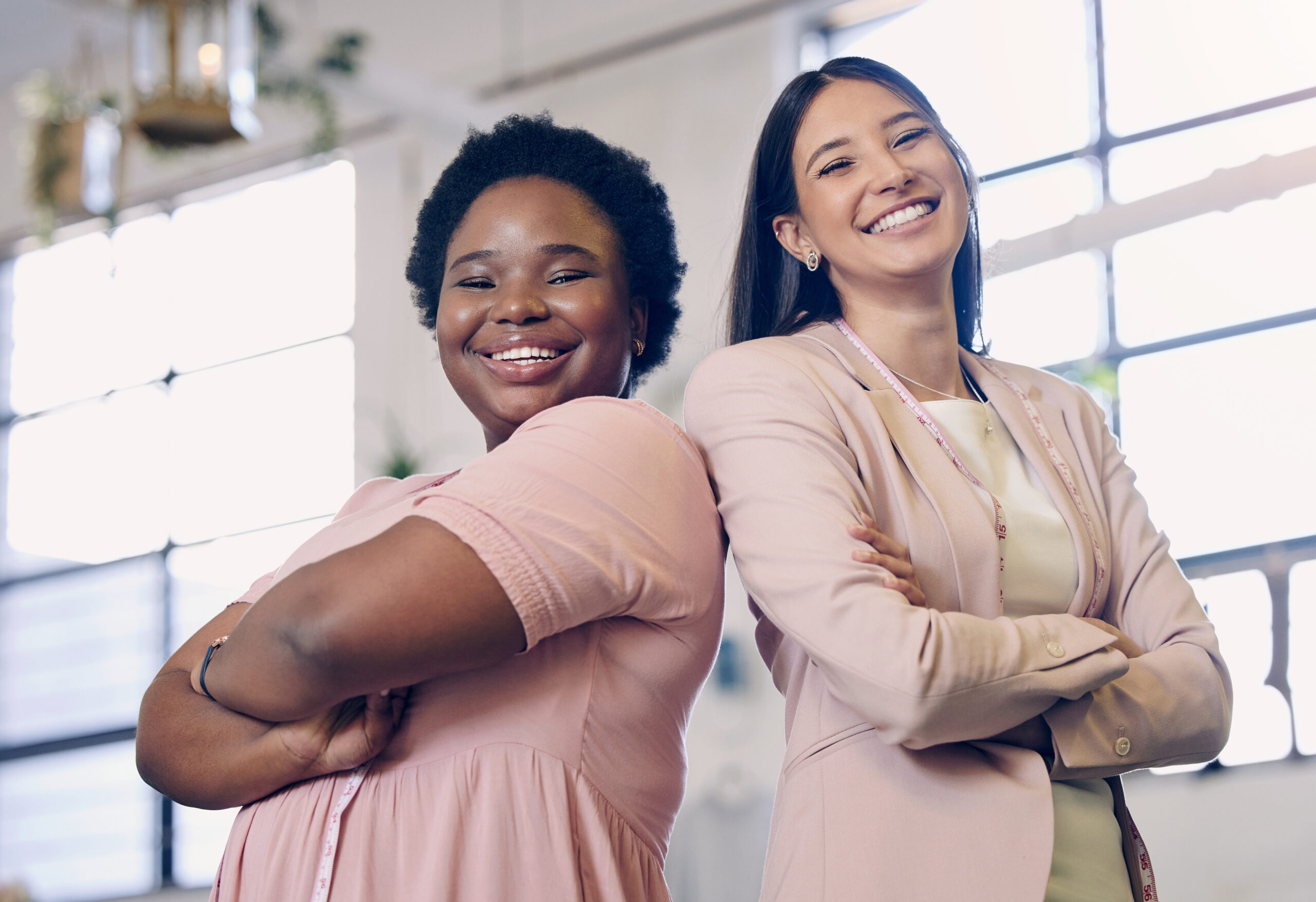 Two women in a meaningful, supportive professional setting